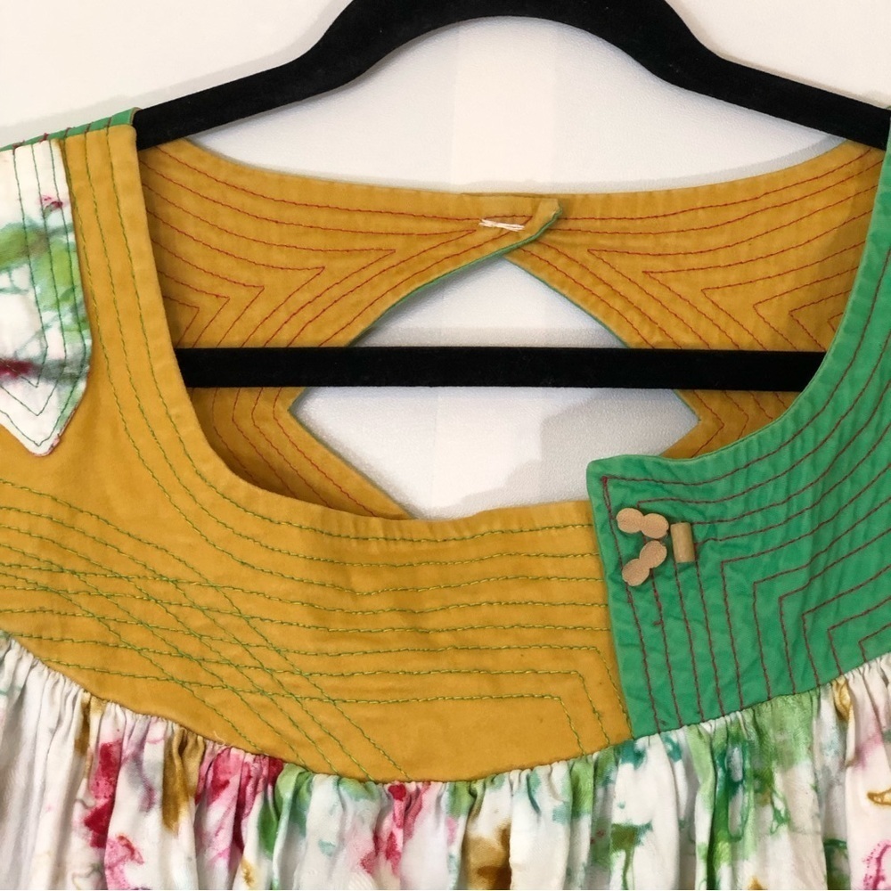 Vintage 60s-70s Multi Tie Dye Muu Muu/Lounge/Beach/Sun Dress - Picture 3 of 11